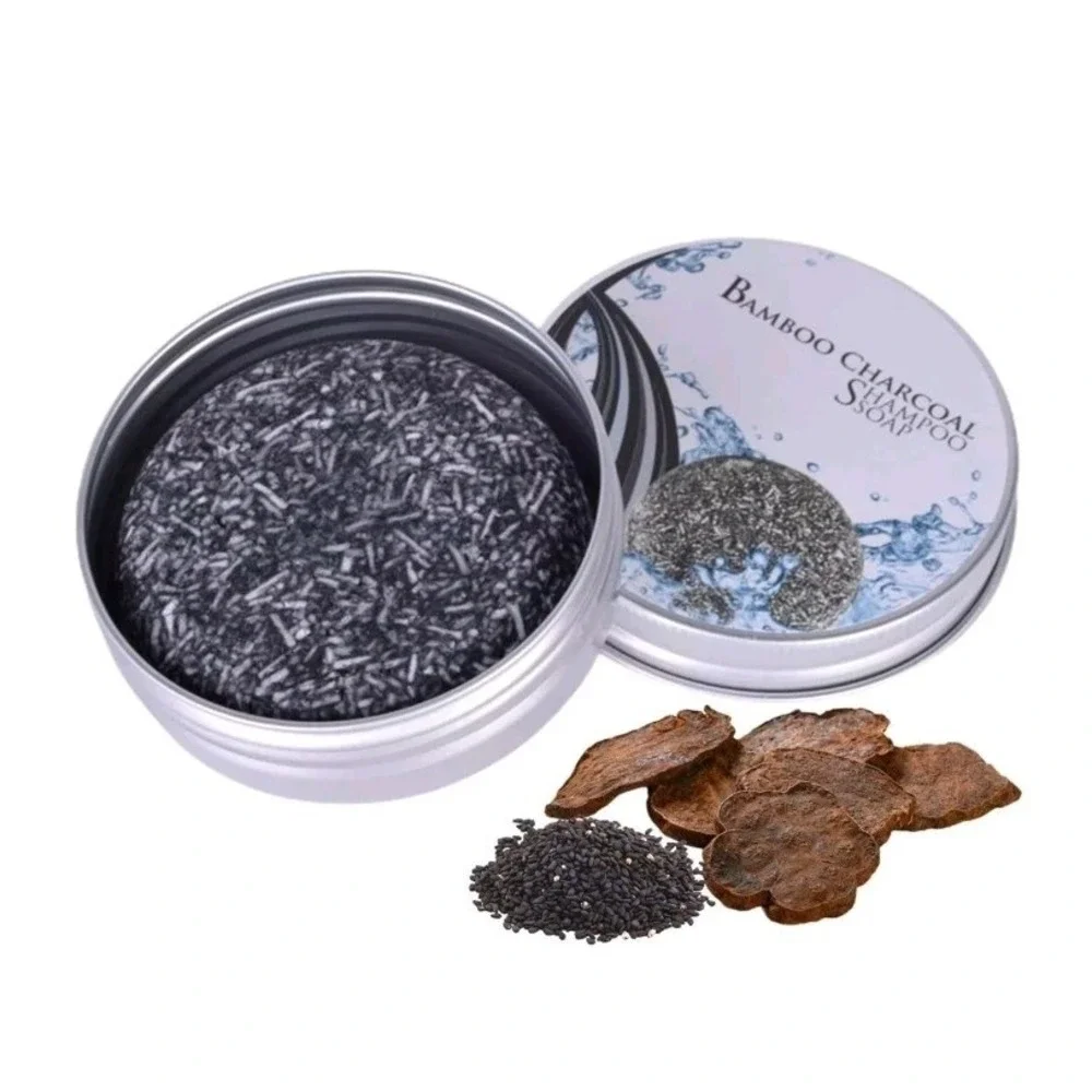 2 Pack Unisex Grey Coverage Bar Shampoo Hair‎ Darkening Black Soap for Grey Hair